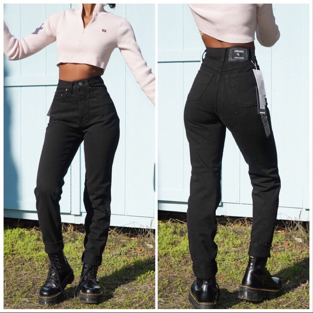 VINTAGE VERSACE 90’s Medusa high waisted mom jeans